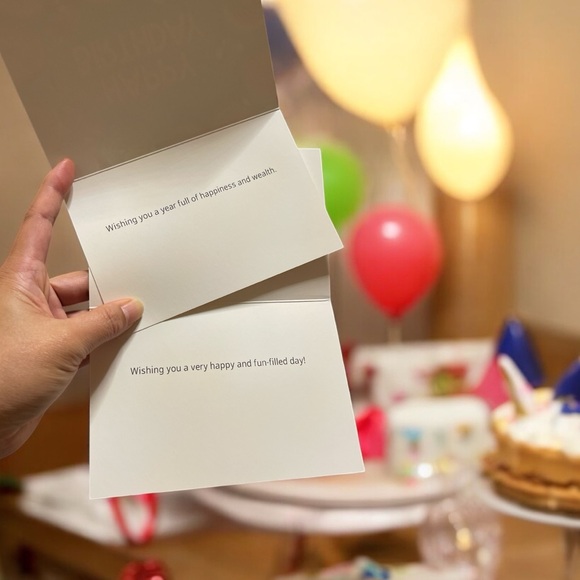 2 Pcs Birthday Greeting Cards with Envelopes Heartfelt Blessing Messages 🎉🎁🎊 - Picture 2 of 5